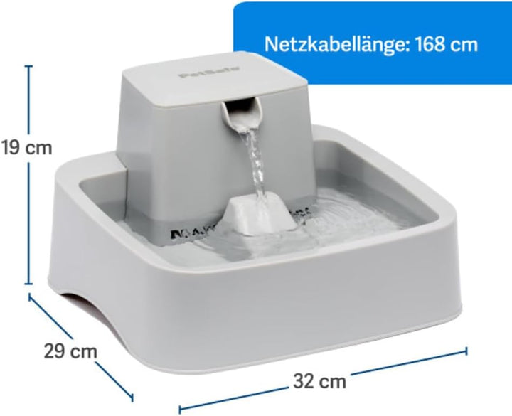 PetSafe 3,7 Liter Trinkbrunnen Drinkwell für Hunde und Katzen, Duales Filtersystem, aus BPA-freiem K