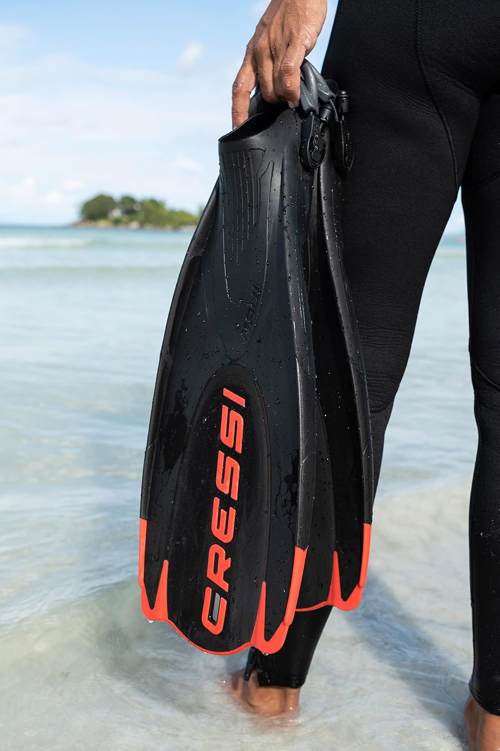 Cressi Unisex-Adult Maui Fins Flossen L-XL Schwarz/Rot, L-XL Schwarz/Rot