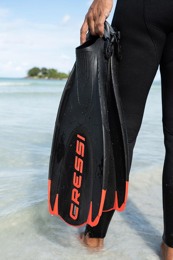 Cressi Unisex-Adult Maui Fins Flossen L-XL Schwarz/Rot, L-XL Schwarz/Rot