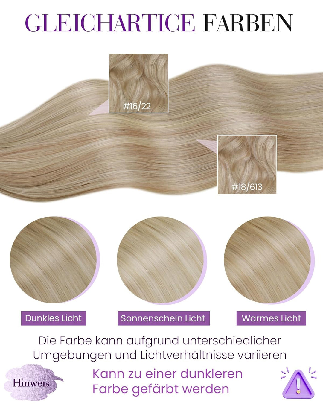LaaVoo Microring Extensions Echthaar Blond 1g/s 50s Extensions Micro Loop Remy Menschliches Haar Gla