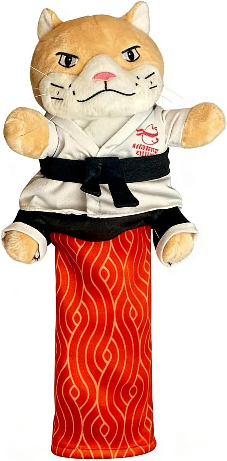 Handpuppe für Katzen mit Unterarmschutz, bewegliche Gliedmassen, 53 cm | Plüsch-Tierpuppe, weich und