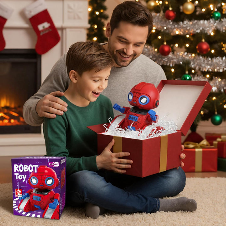 Ophy Roboter Kinder Spielzeug Spider, wiederaufladbar und projizierbar, RC-Roboter mit LED-Augen und