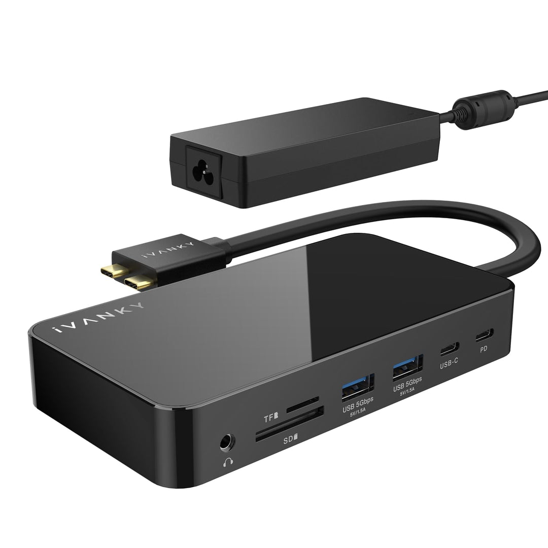 iVANKY FusionDock 1 MacBook Pro Docking Station mit 150W-Netzteil, 12-in-2 Dual 4K@60Hz Dockingstati