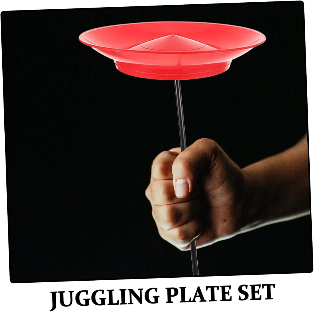 Toyvian Juggling Plates mit Stab Circus Performance Teller für Anfänger und Balance Juggling Prop fü