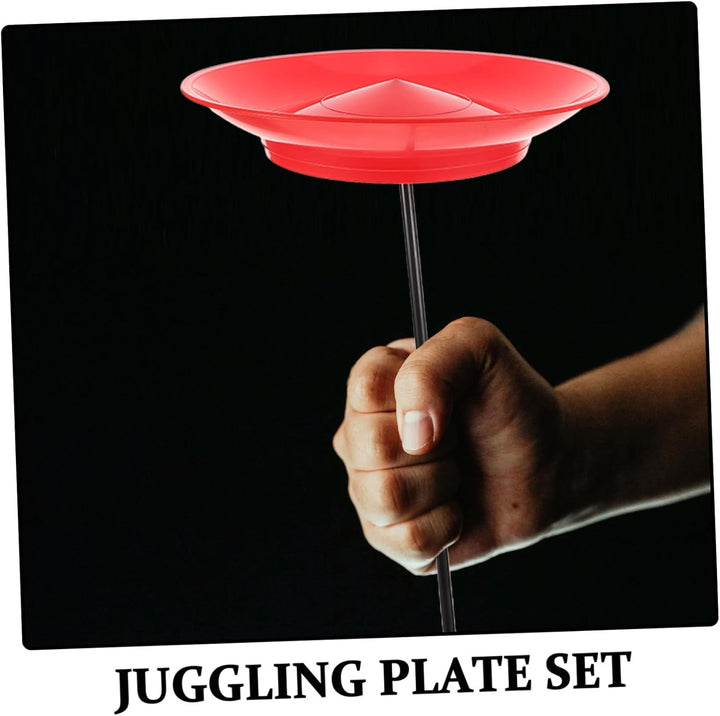 Toyvian Juggling Plates mit Stab Circus Performance Teller für Anfänger und Balance Juggling Prop fü