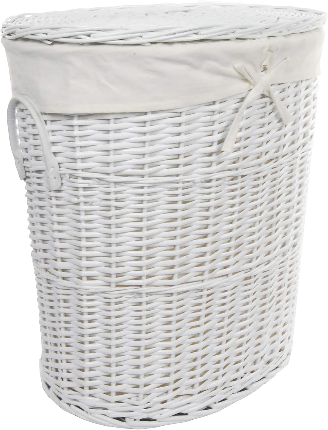 DVier Wäschekorb Laundry Weide weiss 55x42 H.62 08WOval-c