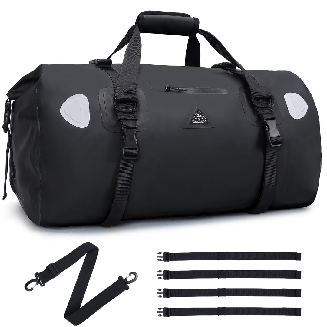 Haimont Waterproof Duffel Bag Roll-top Dry Bag, Black, 70L Schwarz 70L, Schwarz 70L