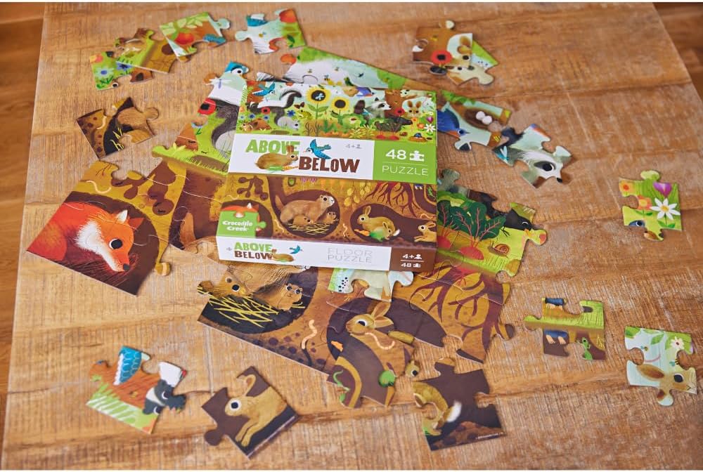 Bertoy 3876002 Classic Above and Below Boxed Puzzles, Backyard, 48 Teile