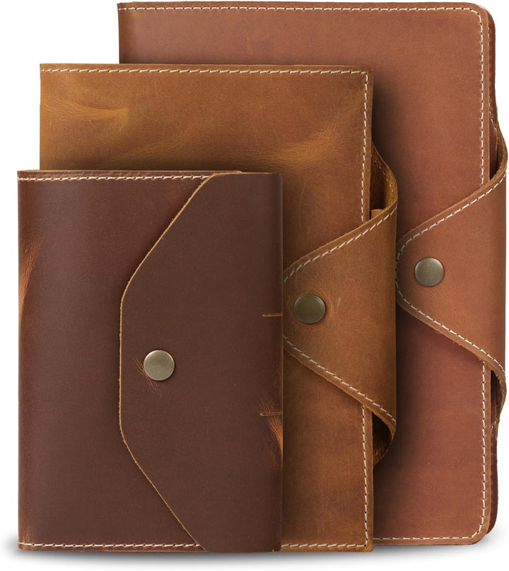 Londo Echtleder Schreibmappe Konferenzmappe mit Notizblock Notizblock und Schloss Kamel L, Kamel L