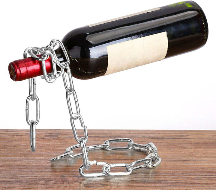Kettenweinregal, Floating Wine Rack, Hängender Kette Weinhalter, Magischer Weinflaschenhalter, Schwe