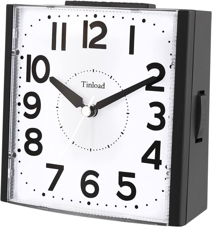 Tinload Analog Seniorenwecker mit Nachtlicht, 4.7 Zoll grosses Zifferblatt, Tischuhr mit Schlummerfu