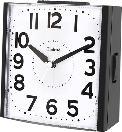 Tinload Analog Seniorenwecker mit Nachtlicht, 4.7 Zoll grosses Zifferblatt, Tischuhr mit Schlummerfu