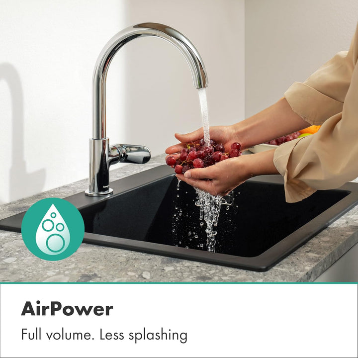 hansgrohe Vernis Blend M35 - Küchenarmatur, 1 Stahlart, Wasserhahn Küche mit Auslaufhöhe 210 mm, Mis