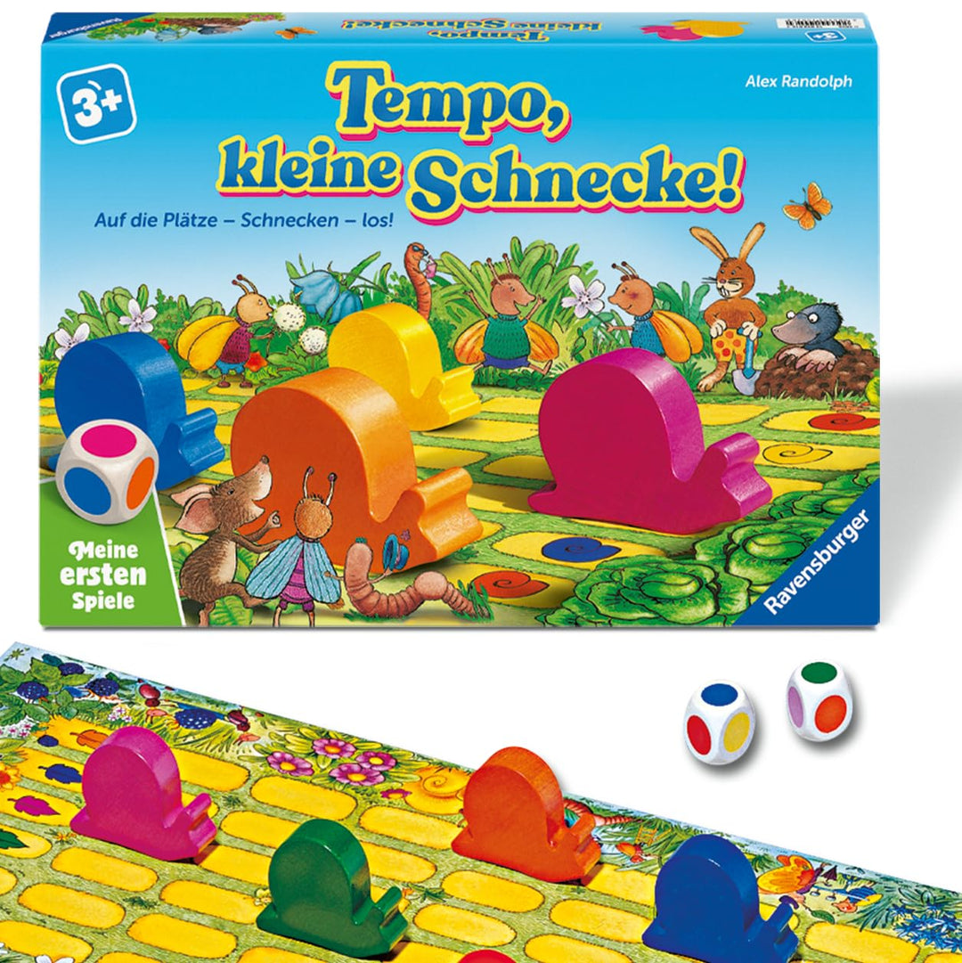 Ravensburger 12010016 Tempo, kleine Schnecke - Meine ersten Spiele: Kinderspiele, Spiele ab 3 Jahren