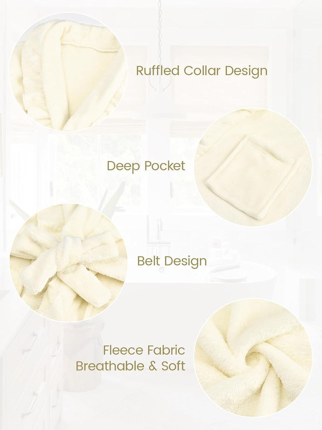 JiAmy Kinder Flanell-Bademantel mit Rüschen Warmer Fleece Hausmantel im Eleganten Stil für Mädchen B