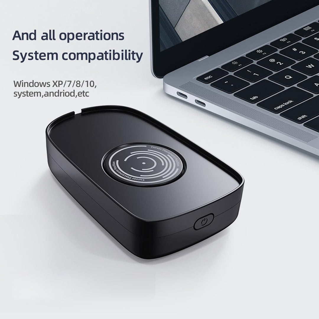 Maus Jiggler 2 DPI USB Mechanischer Maus Beweger mit USB-zu-Typ-C-Adapter Tragbarer Treiberfreier Ma