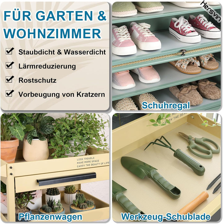 Hersvin Schubladenmatte 44.5cmx500cm Schrankpapier Schubladeneinlage Eva Wasserfest Nicht Klebende U