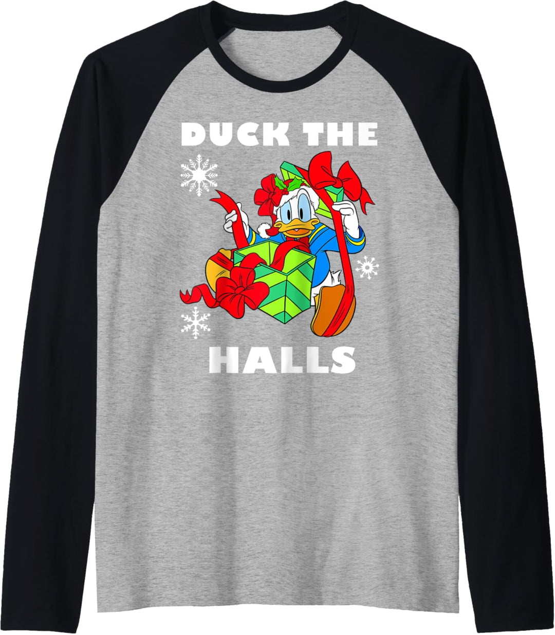 Disney Mickey And Friends Weihnachten Donald Duck The Halls Raglan