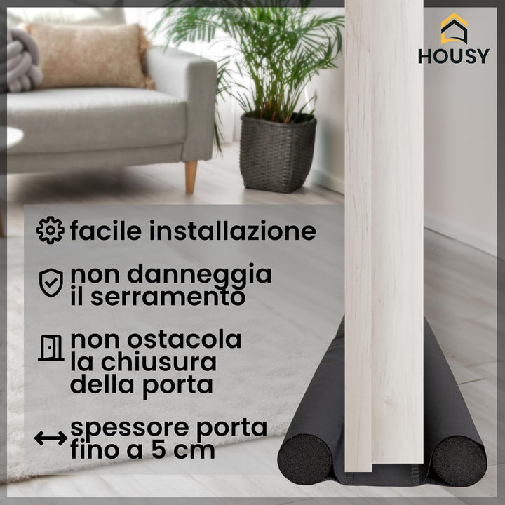 HOUSY Zugluftstopper für Innen- und Aussentüren, 5 cm dick und 90 cm lang