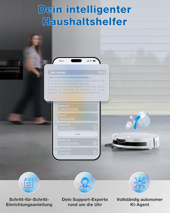 ECOVACS DEEBOT X11 PRO Omni Saugroboter mit Wischfunktion, ultraschneller PowerBoost, 19.500 Pa Blas