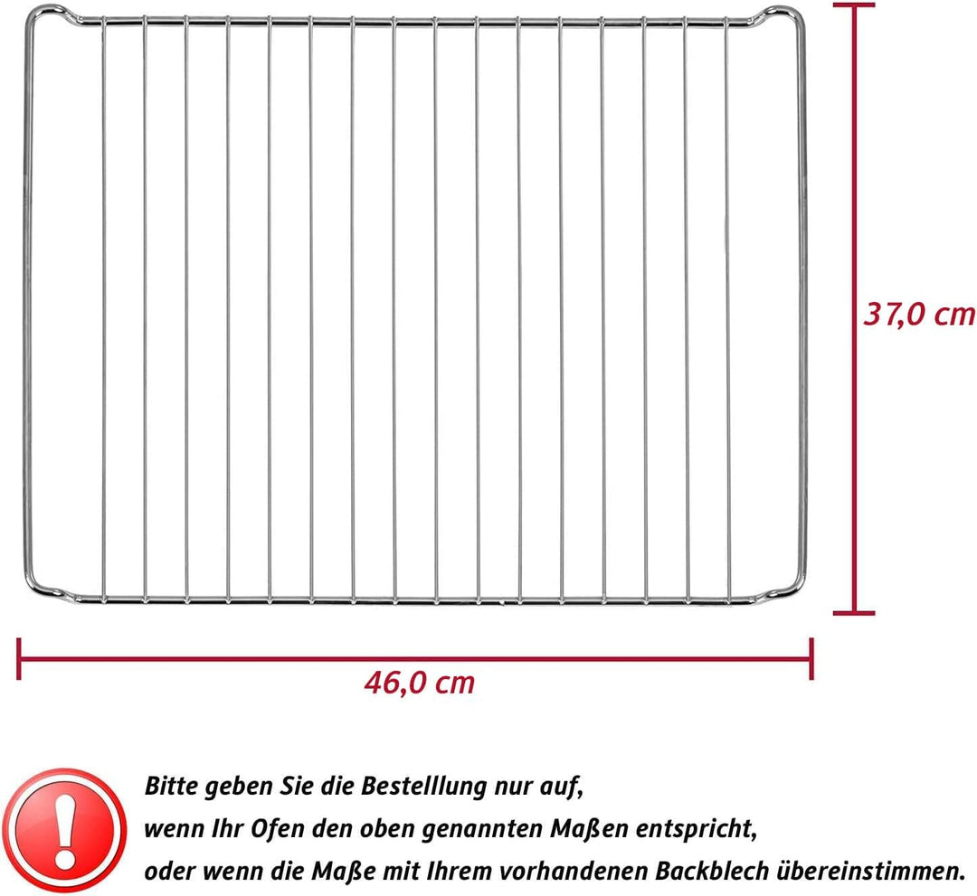 ICQN Backbleche & Gitter 460 x 370 x 30 mm Set, Emailliert, Fettpfanne, Verchromt, Backofenrost, Bac
