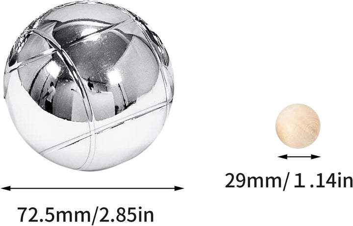 Metal Bocce Ball Game, Metal Bocce Ball Kit, Outdoor Boules Kit, Beach Game Bocce Balls, Complete Ou