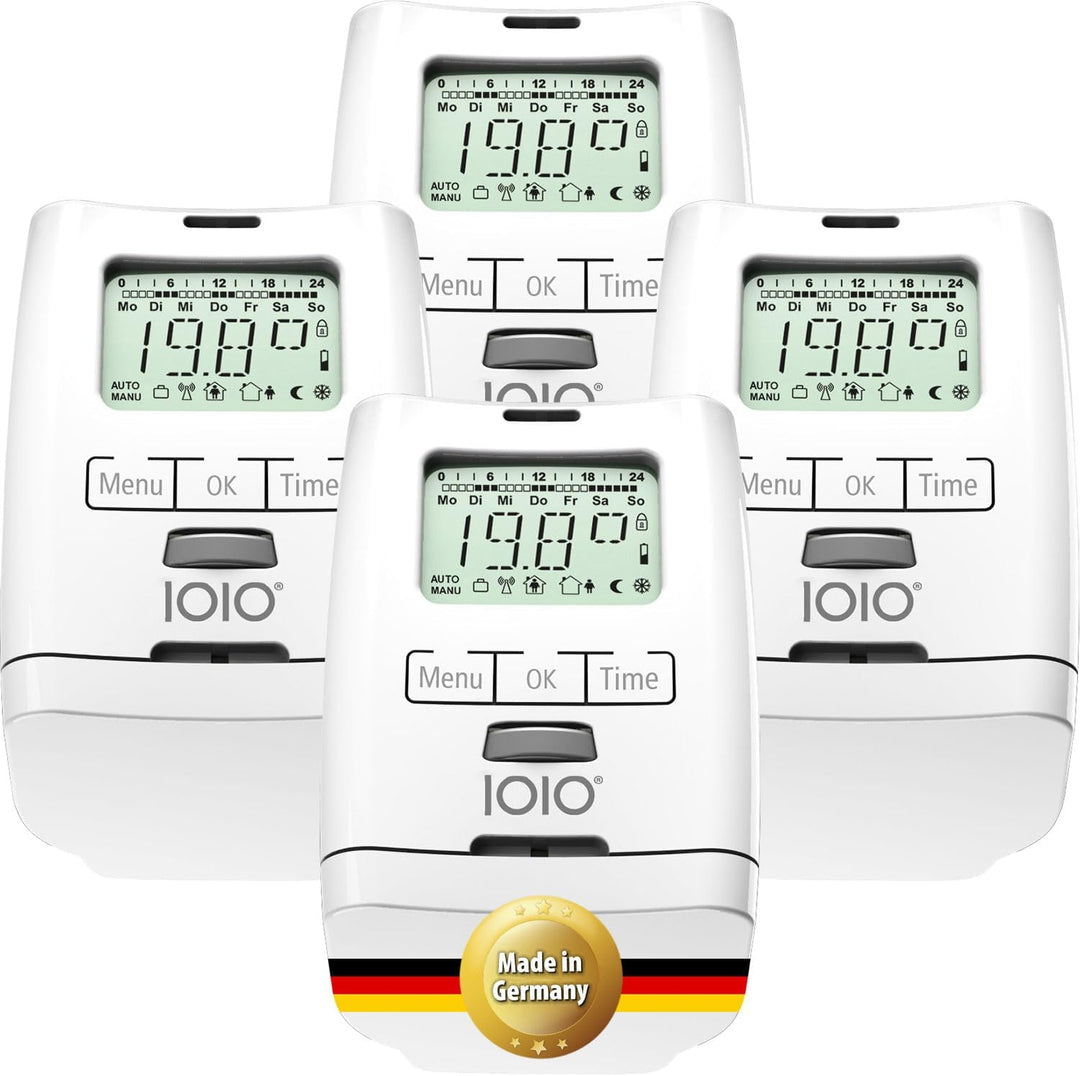 4 Stück Premium Elektronischer Heizungsthermostat HT 2000 - Thermostat Heizung programmierbar - Heiz