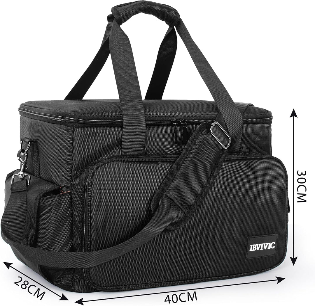 OUUTMEE DJ Tasche, DJ Cable File Bag, verstellbaren Trennwänden und Zwei separaten Taschen, für prof