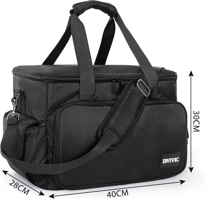 OUUTMEE DJ Tasche, DJ Cable File Bag, verstellbaren Trennwänden und Zwei separaten Taschen, für prof