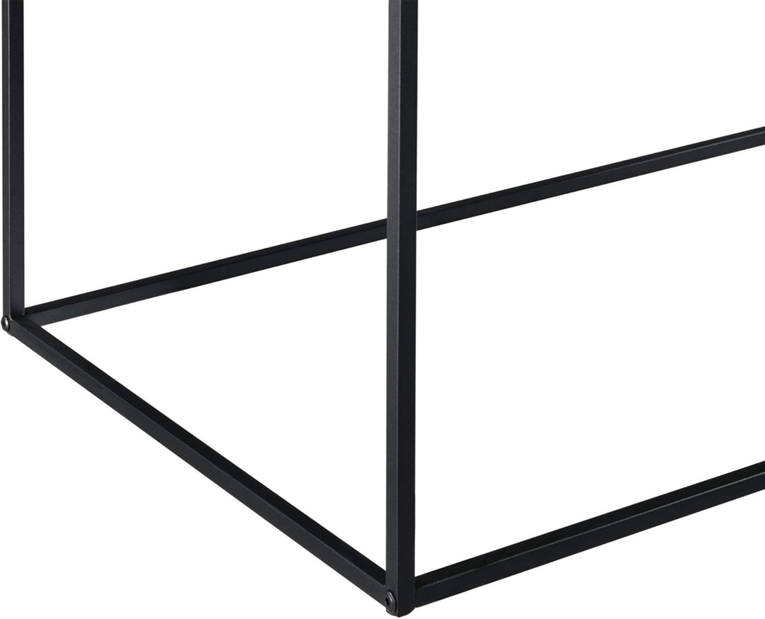 [en.casa] Beistelltisch Russafa 50x55x55 cm Wohnzimmertisch Industrie-Design Metall Schwarz 50 x 55