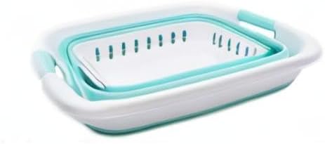 SAMMART 37L Collapsible Plastic Laundry Basket - Foldable Pop Up Storage Container/Organizer - Porta
