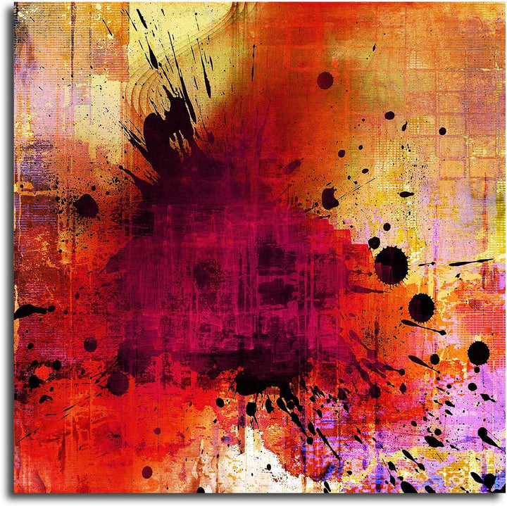 Paul Sinus Art Musterbilder buntes Abstraktes Bild auf Leinwand Abstrakt142- dekorativer Einteiler W
