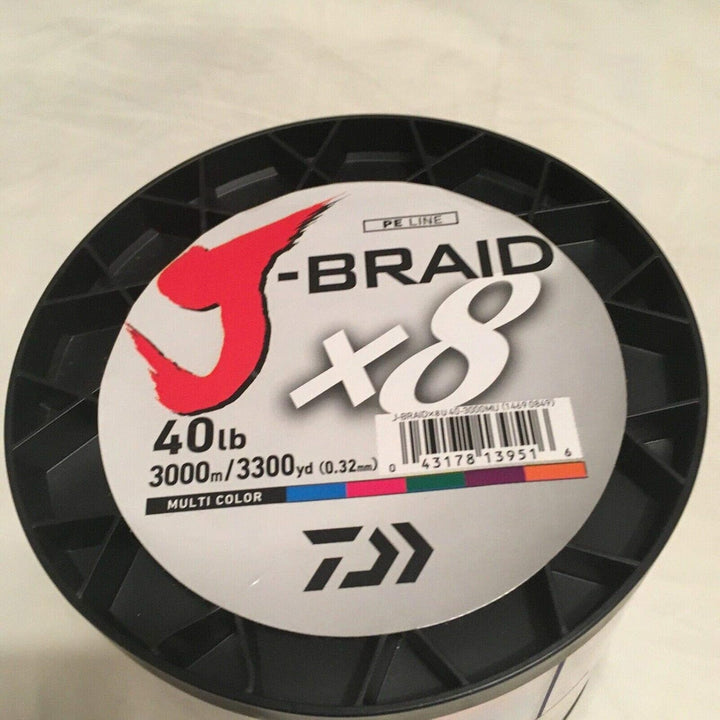 Daiwa J-Braid X8, 1500m multi colour - geflochtene Angelschnur 0.280 mm, 0.280 mm