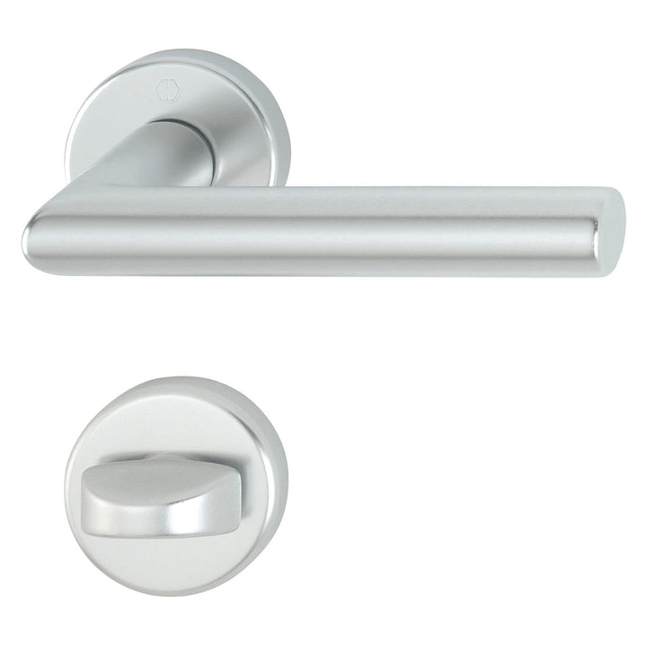 HOPPE 3286551 Drückergarnitur Amsterdam mit Rosetten WC, silber eloxiert WC/Bad Silber Eloxiert, WC/