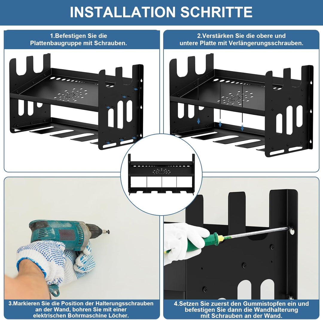 JYiuog Werkzeugspeicher Wandhalterung,Werkzeugregal für Makita Ladegerät DC18SF DC18RC,18V/14.4V Akk
