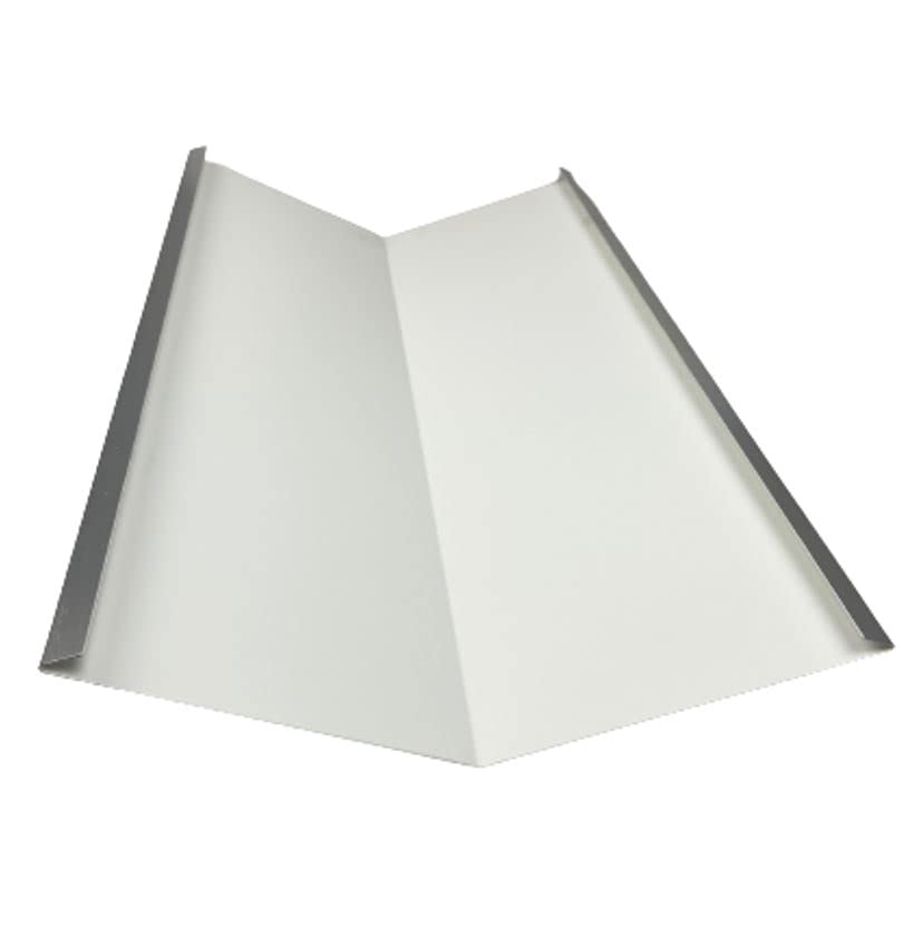 Kehlbleche 2 m lang Aluminium farbig 0,8 mm (klein, Weiss RAL 9010) klein Weiss Ral 9010, klein Weis