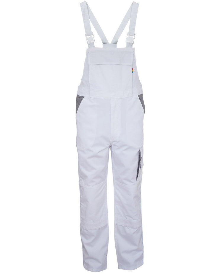Carson Contrast Latzhose, 1 Stück, 62, weiss/grau, CC726.WG 62 Weiss/Grau, 62 Weiss/Grau