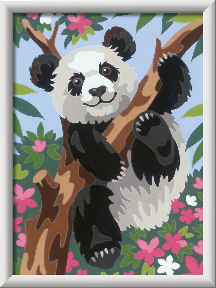 Ravensburger - CreArt D-Serie: Panda, Kit zum Malen nach Zahlen, enthält ein vorgedrucktes Brett, Pi