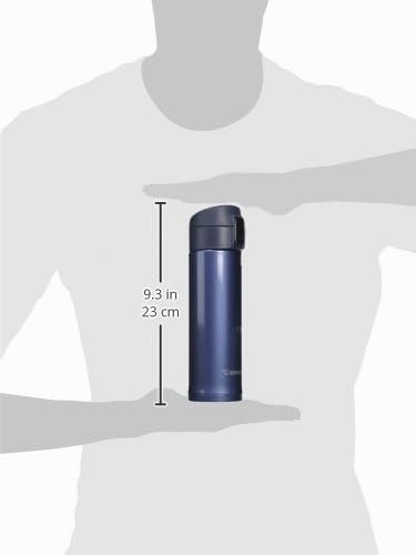 KitchenCraft - Zojirushi Reisebecher/Thermosbecher aus Edelstahl - 480 ml - Smokey Blue 6.7 x 6.7 x