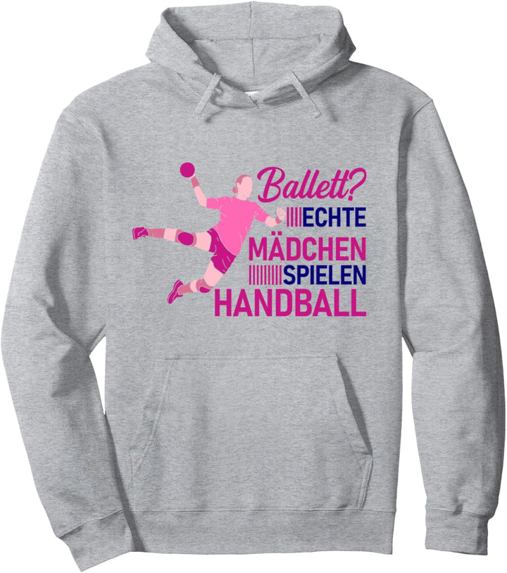 Echte Mädchen Spielen Handball Geschenk für Handballerin Pullover Hoodie