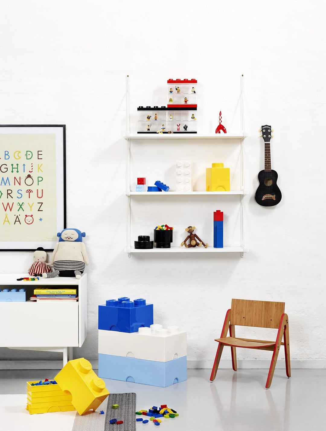 Room Copenhagen 40041735 LEGO Aufbewahrungsstein, 8 Noppen, Stapelbare Aufbewahrungsbox, 12 l, weiss