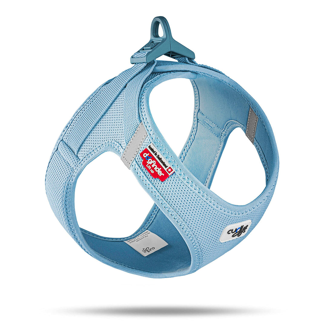 Vest Harness curli Clasp Air-Mesh Skyblue L, Einfarbig