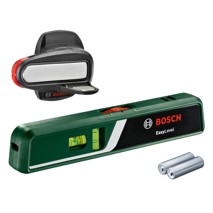 Bosch Laser-Wasserwaage EasyLevel mit Wandhalterung (Laserlinie zur flexiblen Ausrichtung an Wänden