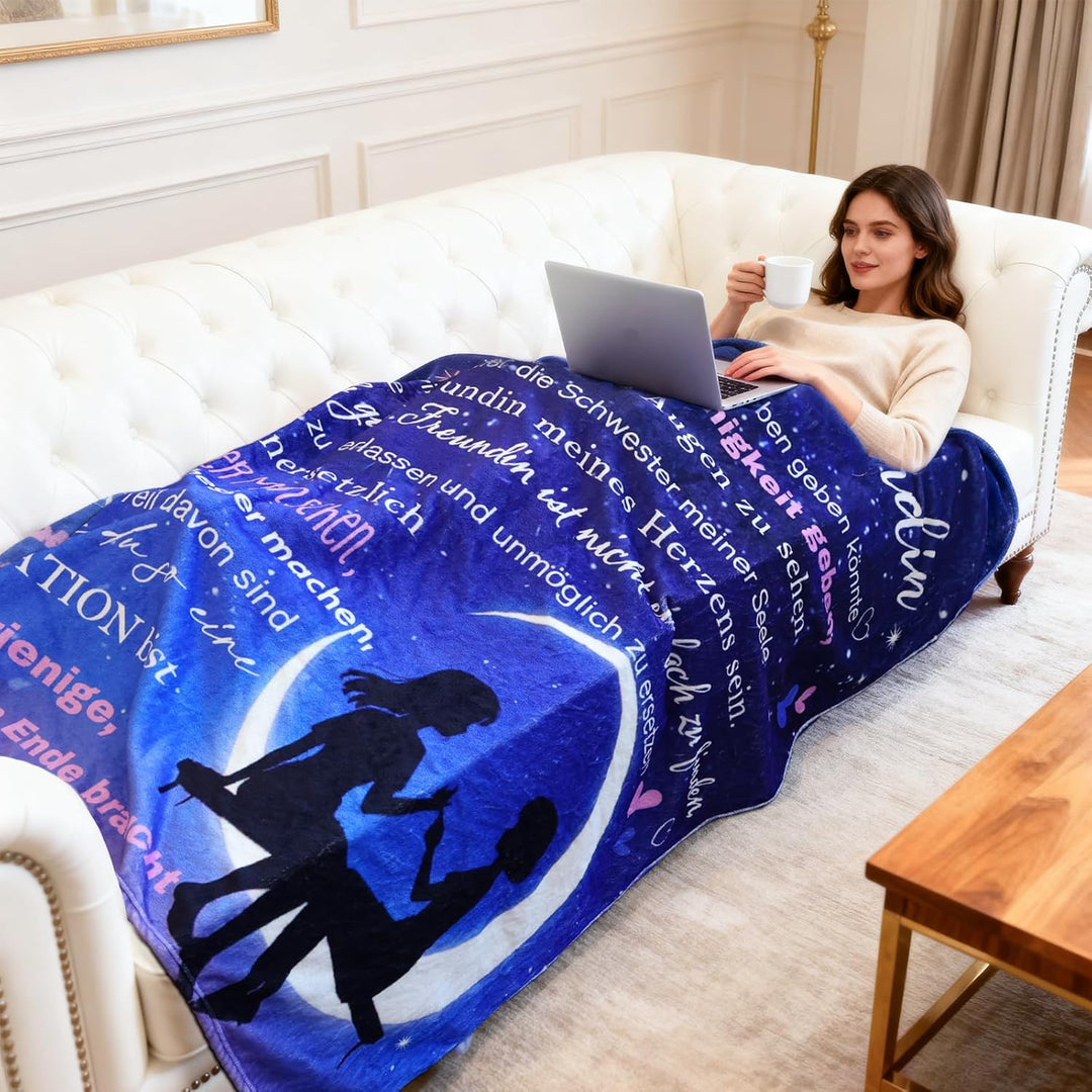 PRSTENLY Beste Freundin Geschenke, Geburtstagsgeschenke für Freundin, Flanell Decke Geschenke für Fr