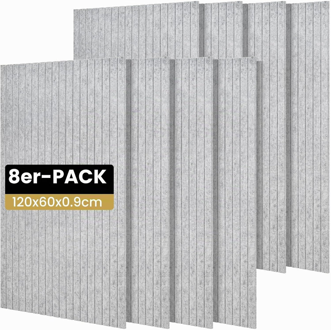 Youyijia 8 Stücke Akustikpaneele selbstklebend, 120x60x0.9cm, Schalldämmung Schallschutz wand Schall