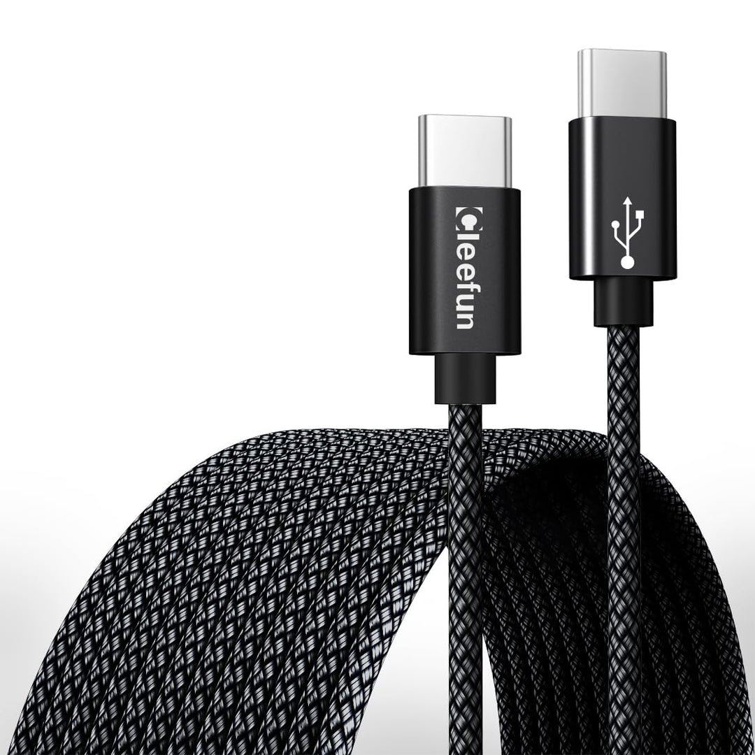 CLEEFUN USB C auf USB C Kabel 10M 60W(20V/3A), USB 2.0 auf USB C Ladekabel, Schnelladekabel für Sams