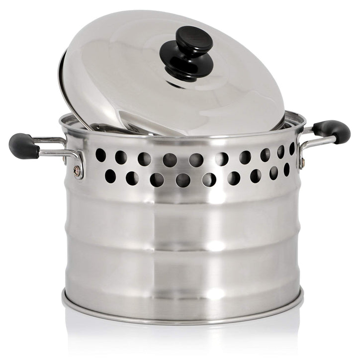 BBQ-Toro Edelstahl Kochtopf für Raketenofen, Ø 24 cm, Topf mit Deckel | Outdoor-Kochen | Ideal zum G