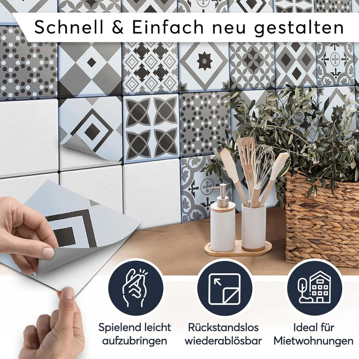 CREATISTO Mosaik Klebefliesen Stickerfliesen Fliesenfolie - Stylische Sticker Aufkleber für Fliesen