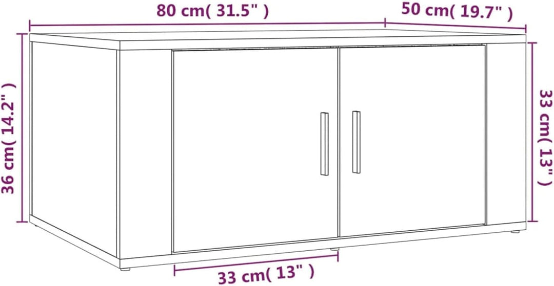 Tidyard Couchtisch Modernes Design Beistelltisch mit 2 Fächer Wohnzimmertisch Kaffeetisch Sofatisch