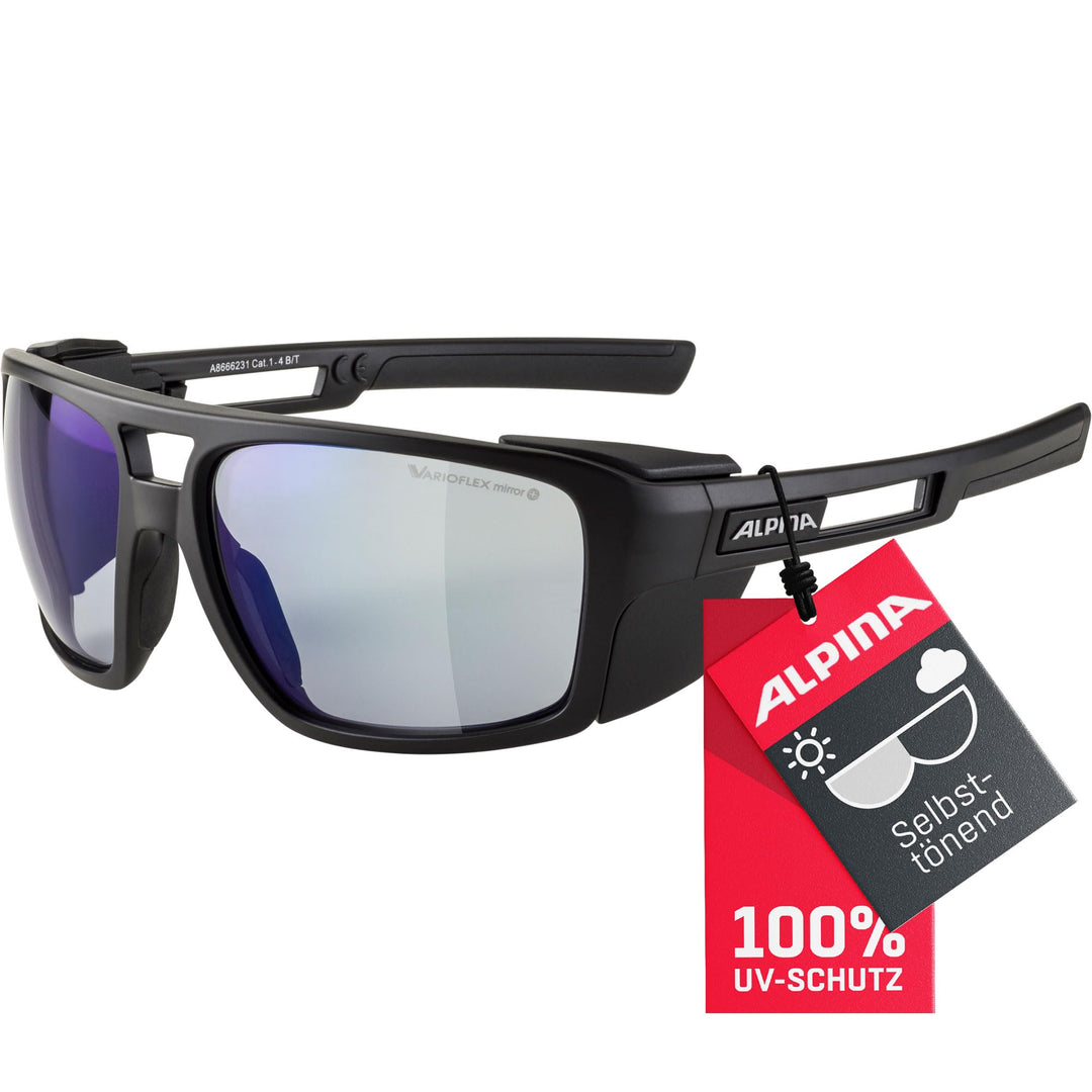ALPINA SKYWALSH V - Selbsttönende, Bruchfeste & Beschlagfreie Sport- & Fahrradbrille Mit 100% UV-Sch